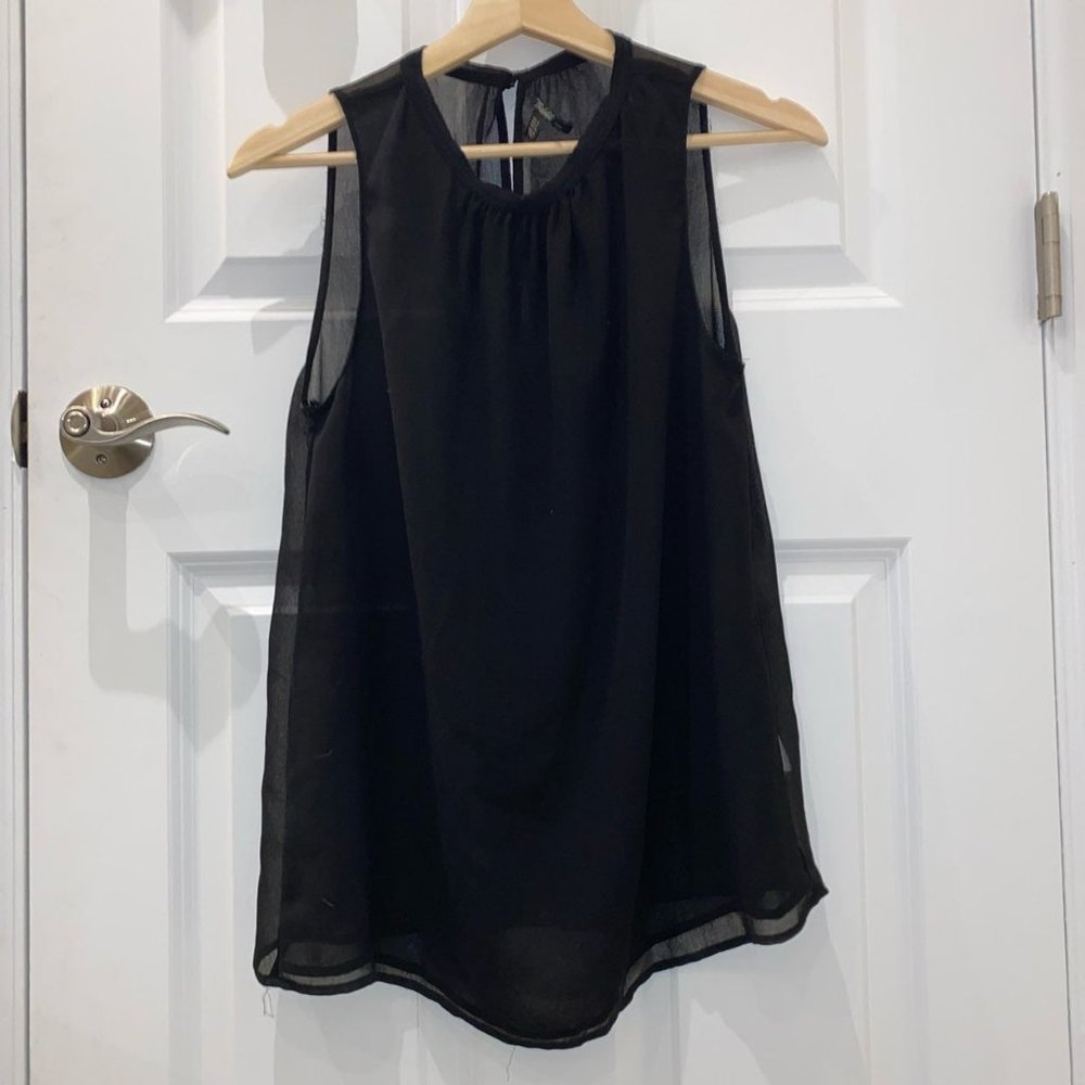 Zara Black Sheer Top